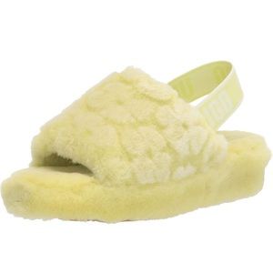 Yellow UGG Fuzzy Sandals NWOT -Trending